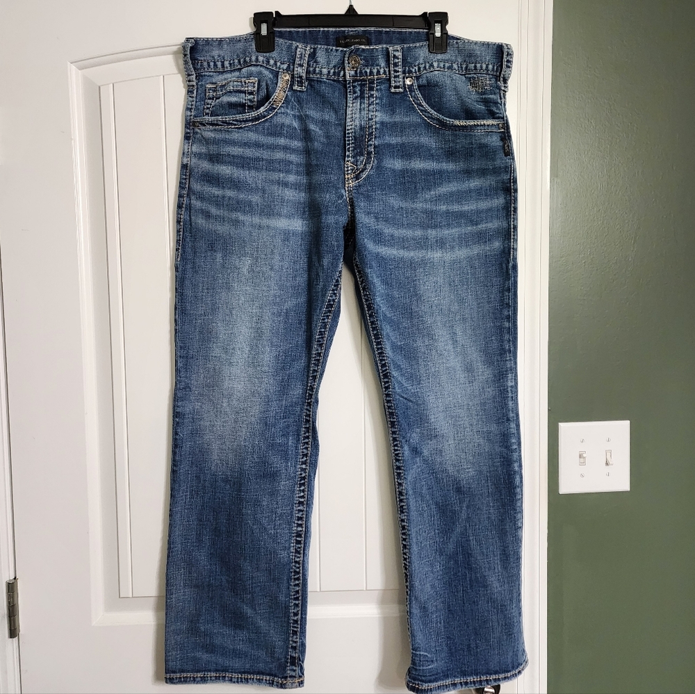 Silver Jeans ZAC Men's Size 38x30 Blue Jeans
